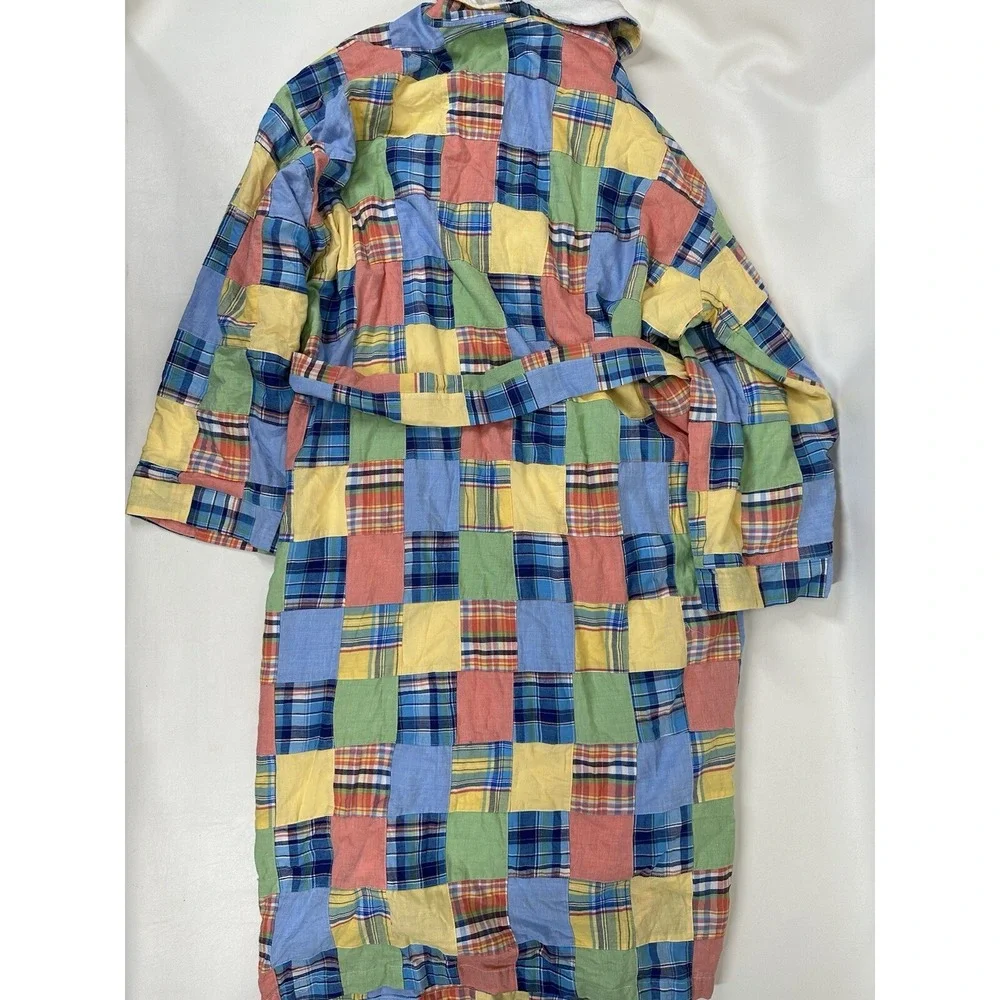 Majestic Robe Pants Set Cotton Madras Plaid Terry Cloth‎ Lined Men's Size XL/2XL